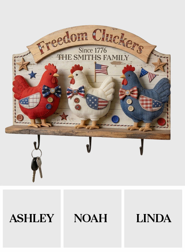 Freedom Cluckers - Personalisierter Hängeregal für Hühner