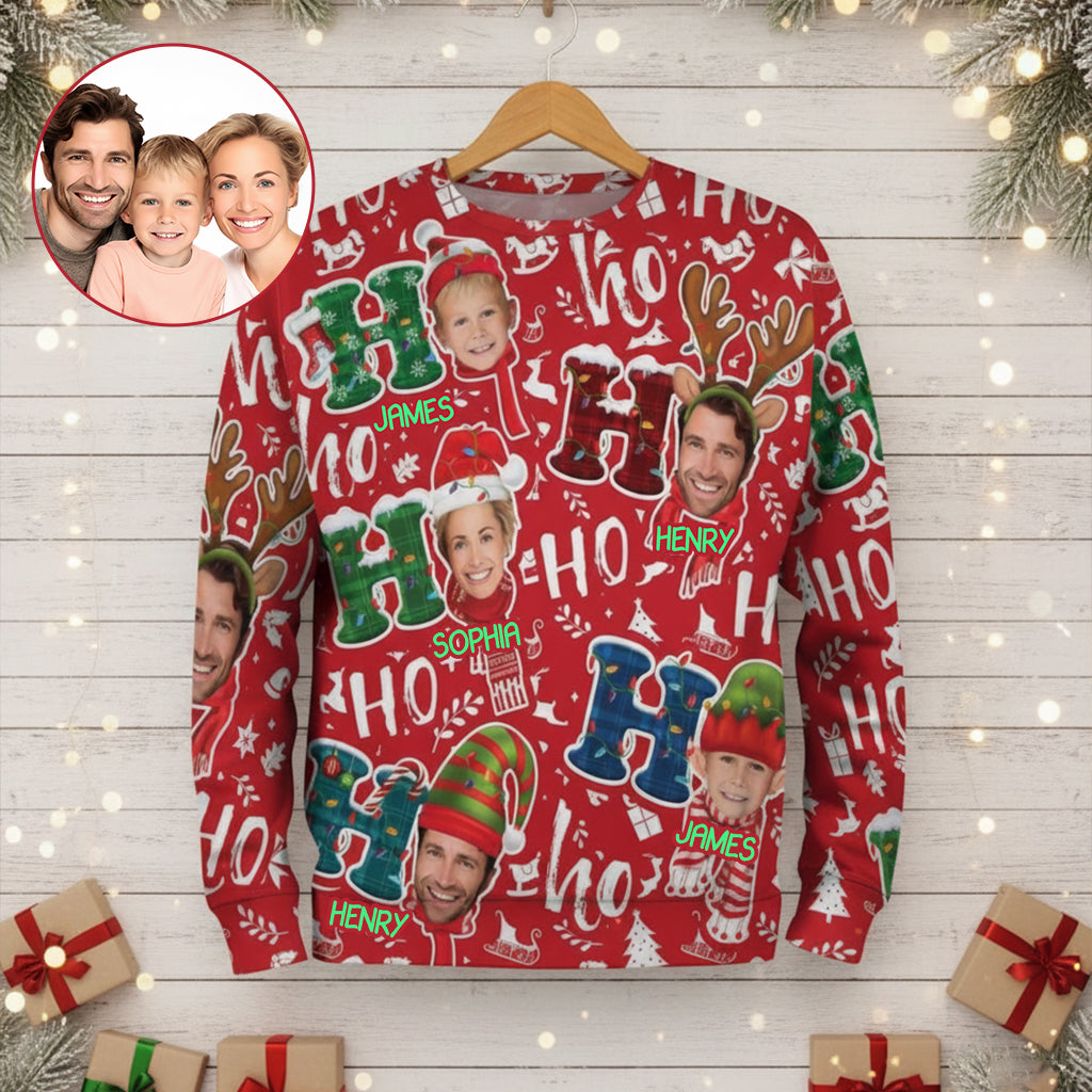 Family Christmas - Personalized Family Ugly Sweater