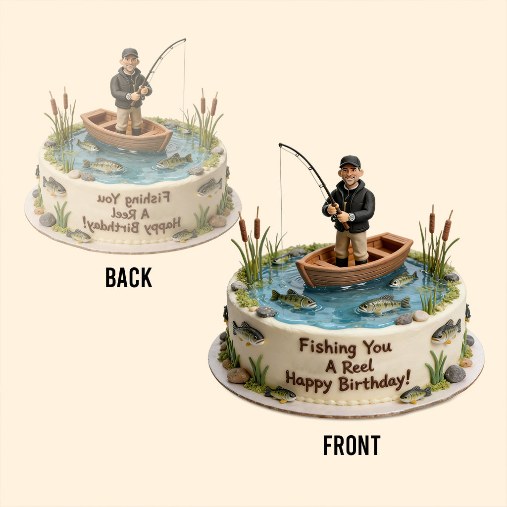 Fishing Cake - Personalized Fishing Custom Shaped Acrylic Plaque