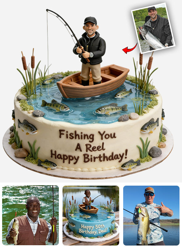 Fishing Cake - Personalized Fishing Custom Shaped Acrylic Plaque