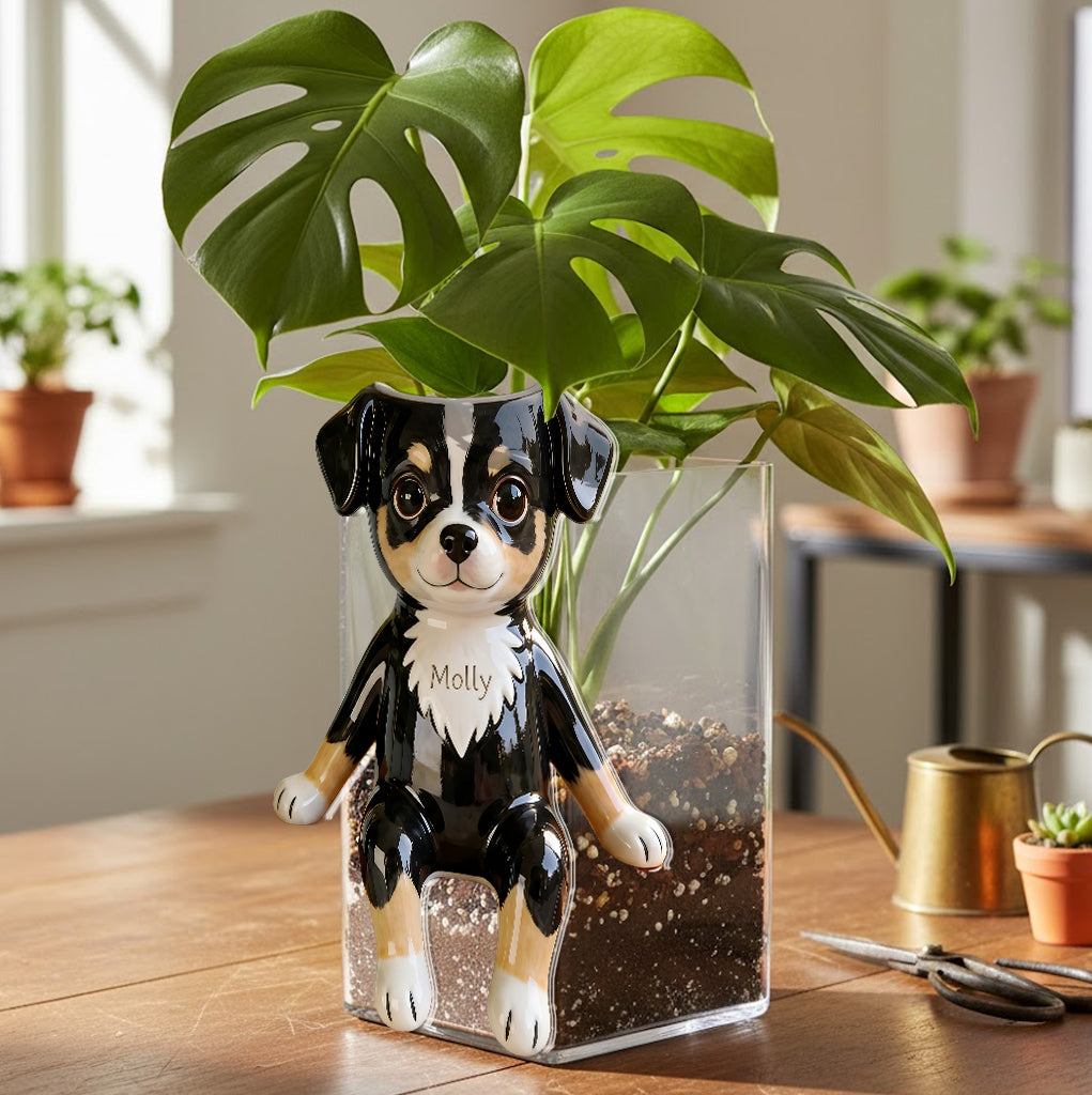 Custom Any Photo - Love My Pet - Personalized Dog Acrylic Pot