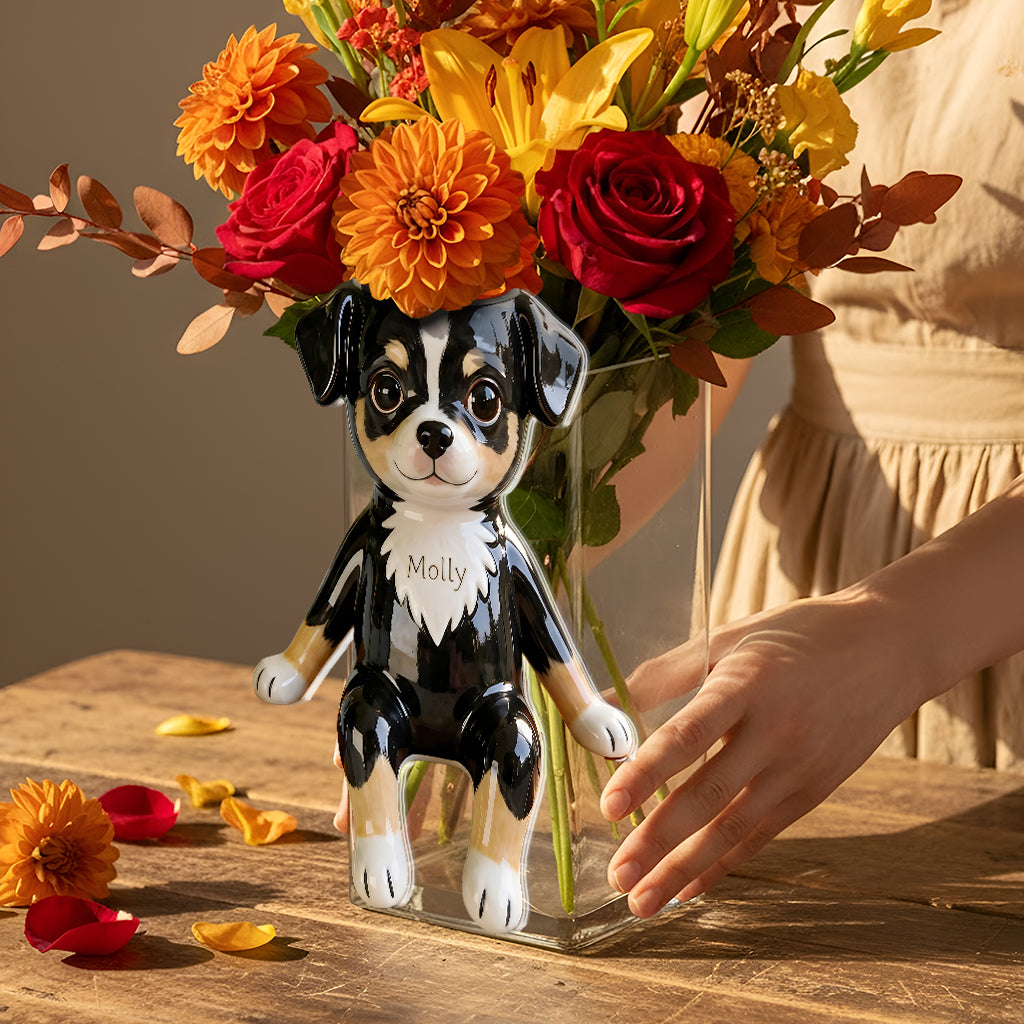 Custom Any Photo - Love My Pet - Personalized Dog Acrylic Pot