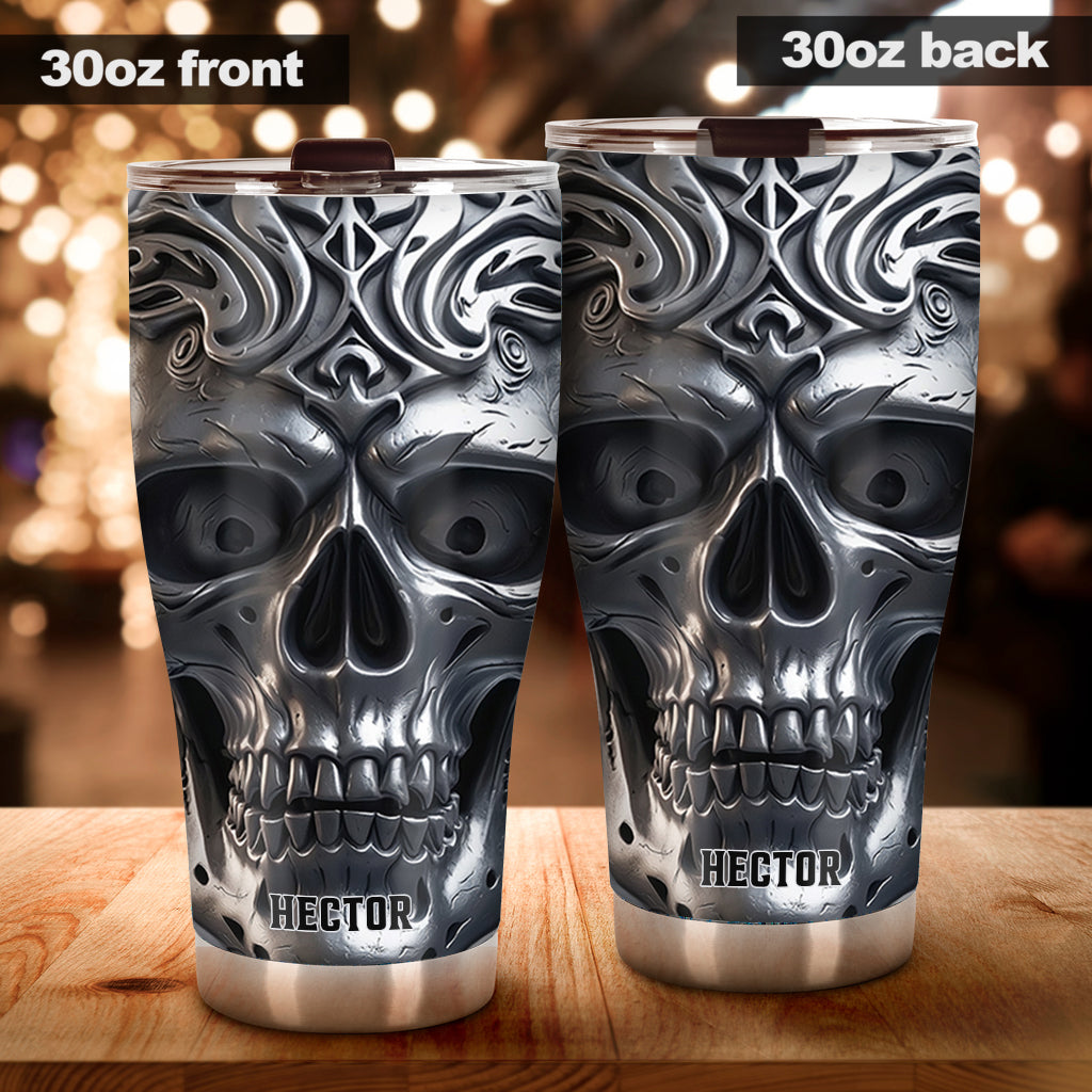 Strong Skull - Personalized Skull Tumbler