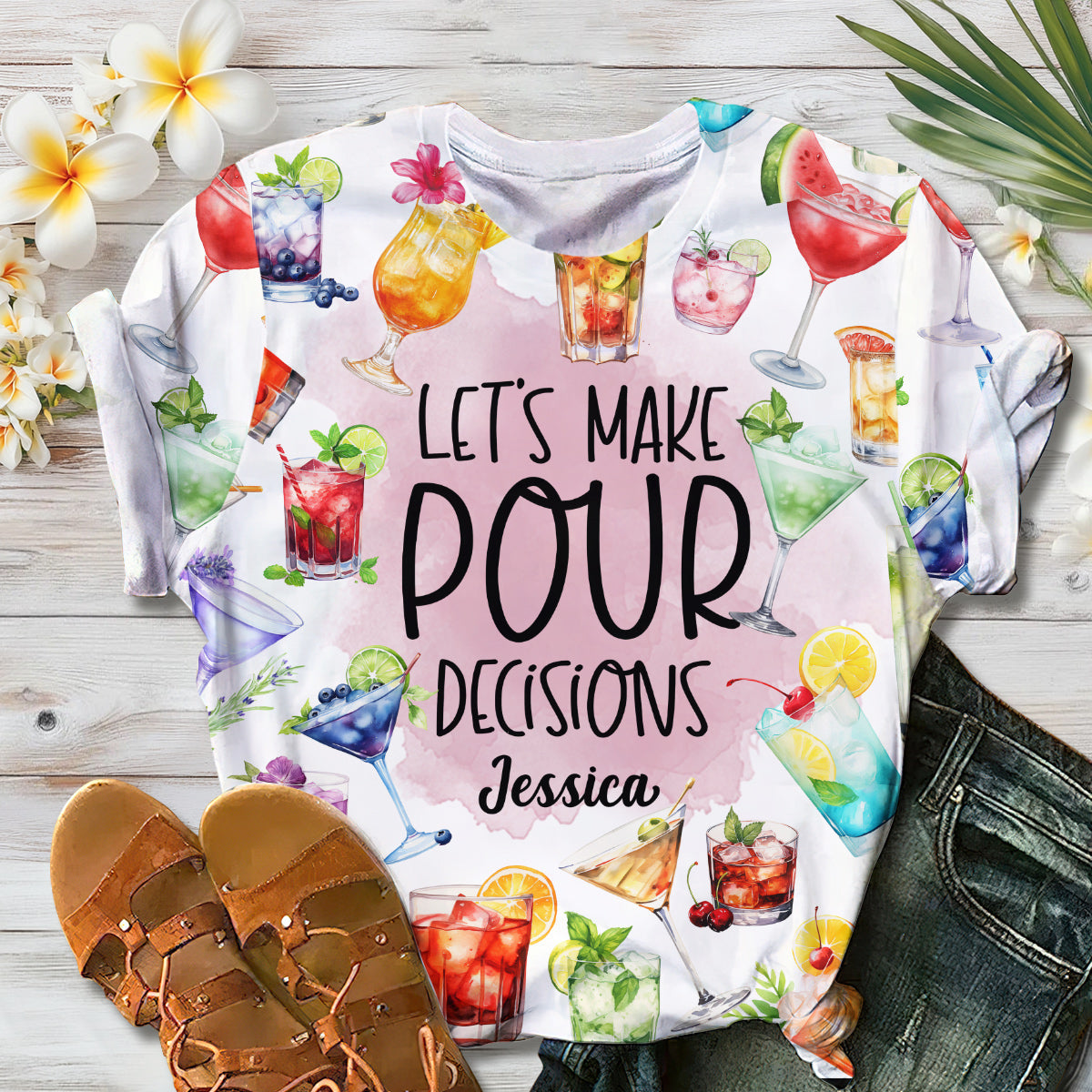 Prenons des décisions pour le service - T-shirt personnalisé inspiré des cocktails