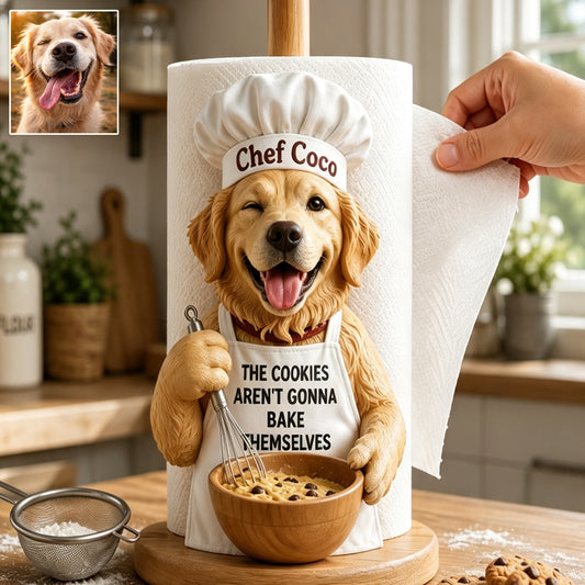 Petit Aide - Support à Essuie-Tout Personnalisé pour Chien