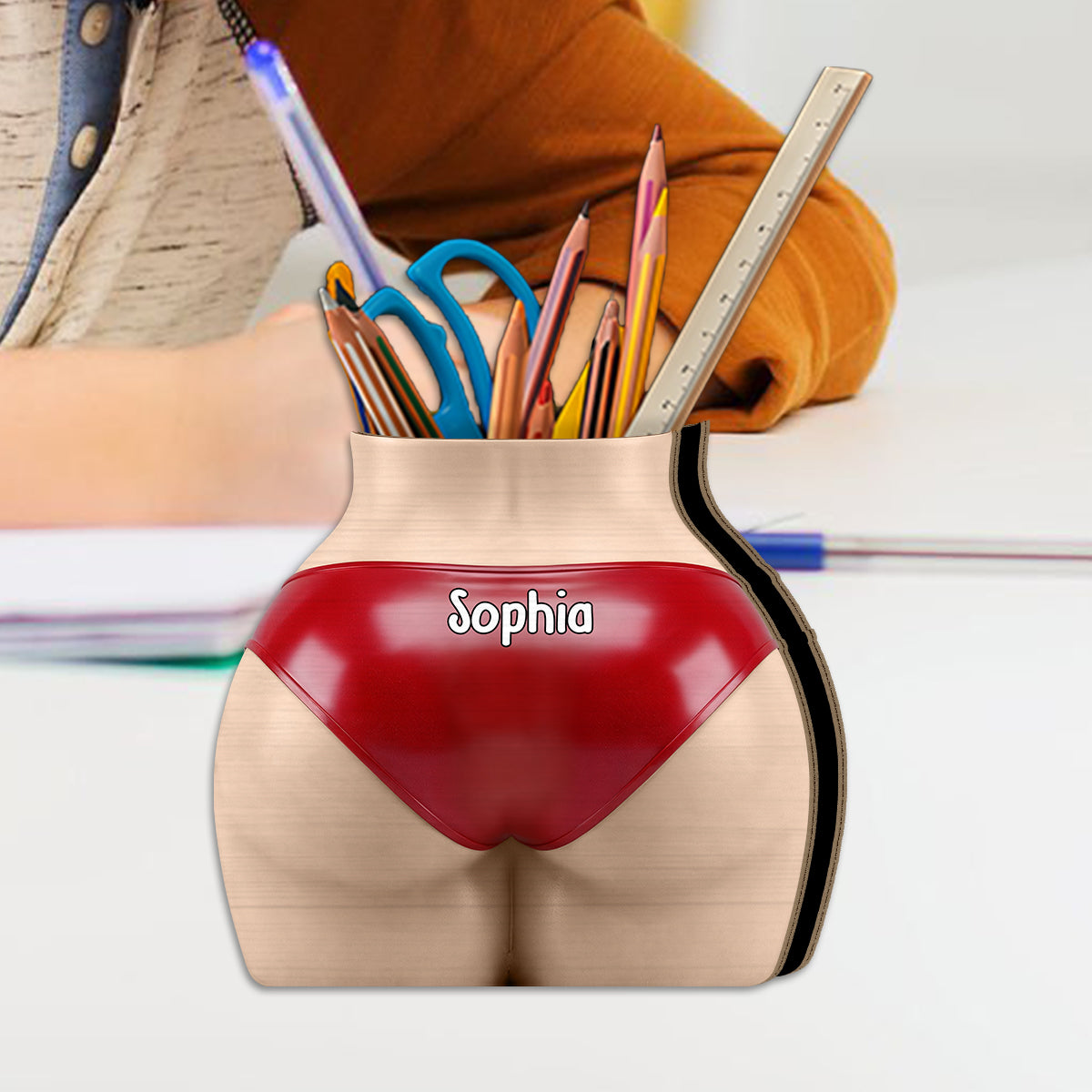 Funny Couple Gift - Personalized Couple Wooden Pen Holder