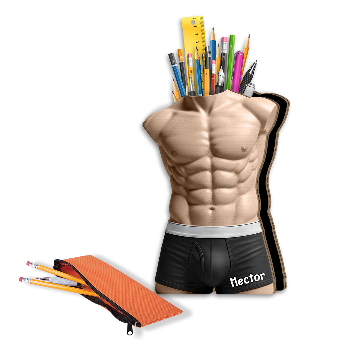 Funny Couple Gift - Personalized Couple Wooden Pen Holder