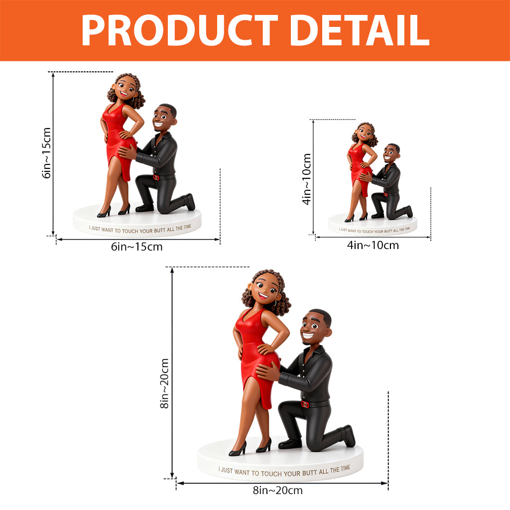 Touching Your Butt All The Time - Personalized Couple Custom Shaped Acrylic Plaque