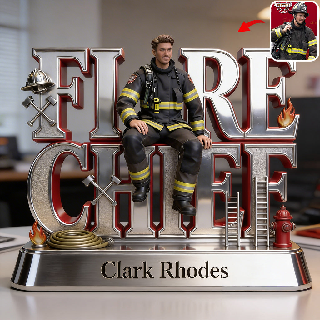 Custom Any Photo - Personalized Firefighter Custom Shaped Acrylic Plaque
