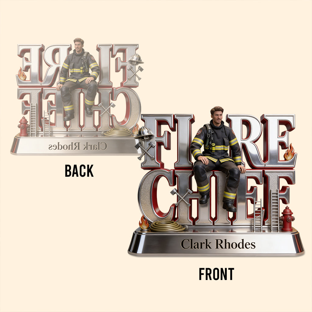 Custom Any Photo - Personalized Firefighter Custom Shaped Acrylic Plaque