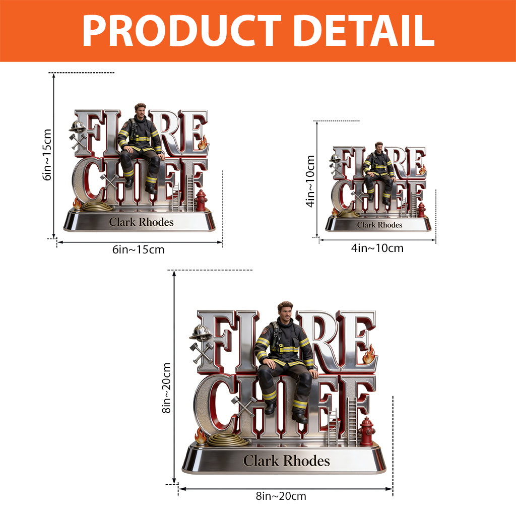 Custom Any Photo - Personalized Firefighter Custom Shaped Acrylic Plaque