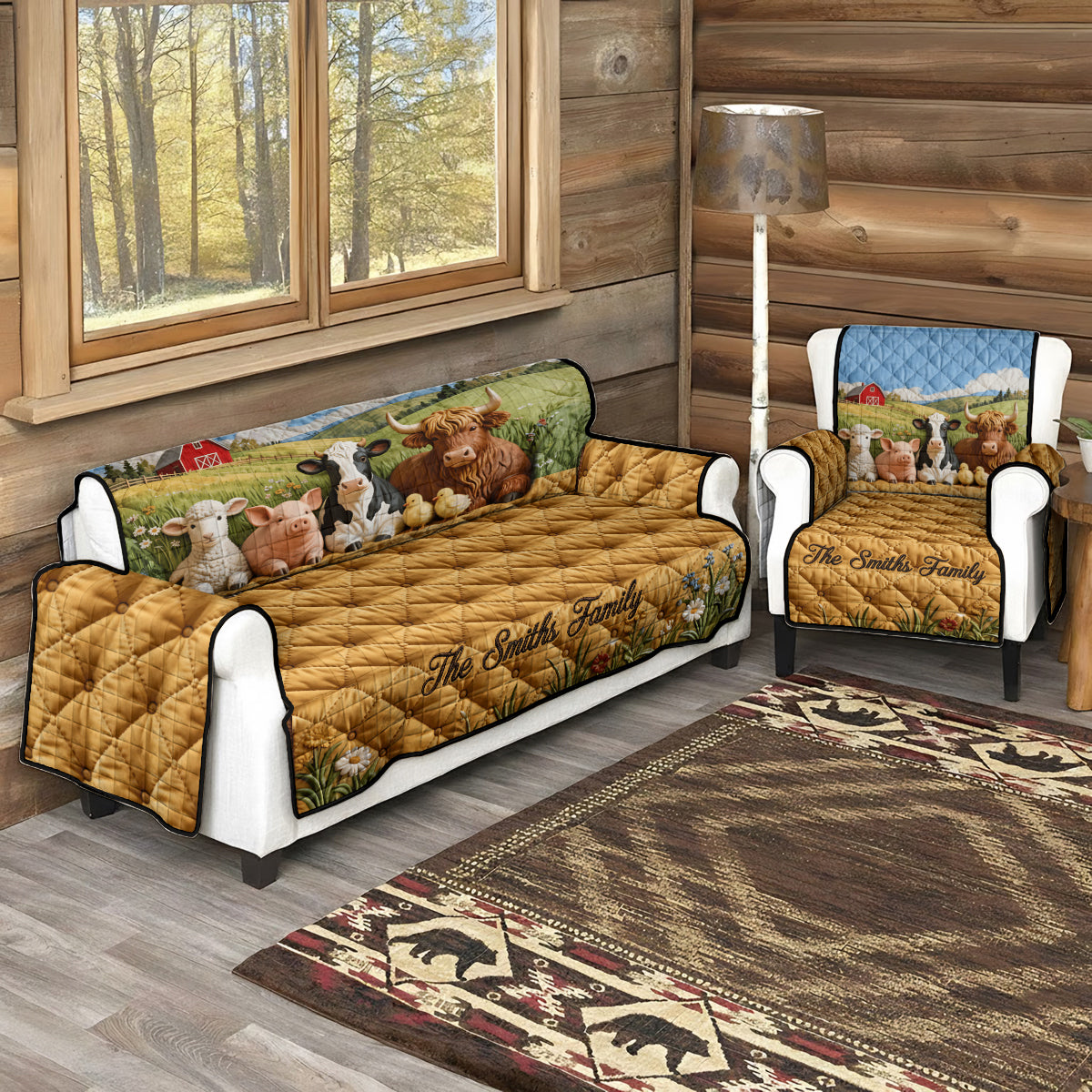 Farming Life - Personalized Farmer Quilted Sofa/Couch Cover