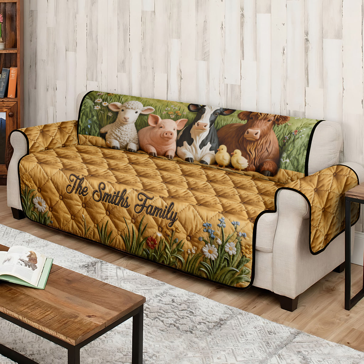 Farming Life - Personalized Farmer Quilted Sofa/Couch Cover