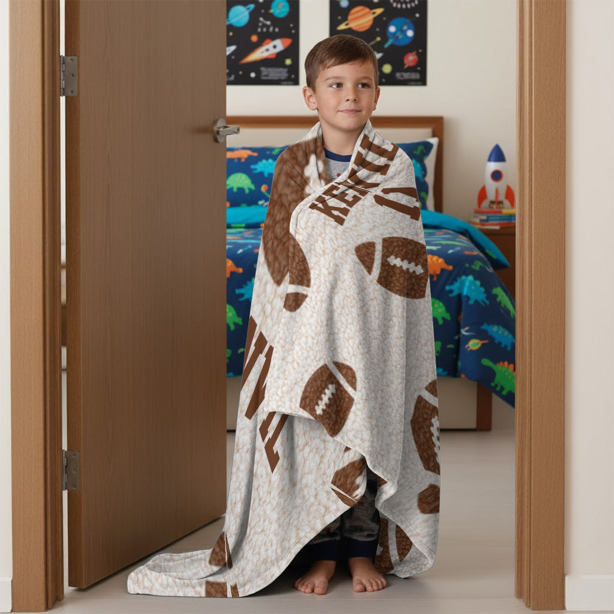 This Is My Football Watching Blanket - Personalized Football Wearable Blanket