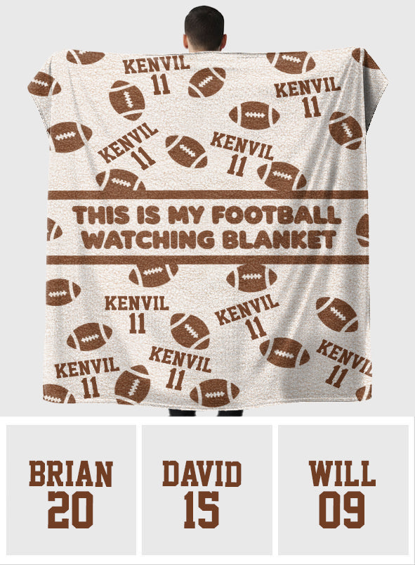 This Is My Football Watching Blanket - Personalized Football Wearable Blanket