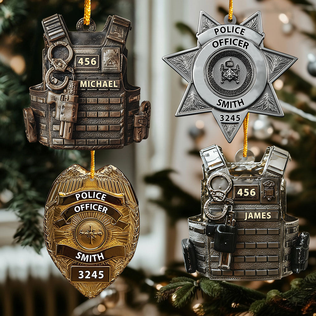Serve & Protect - Personalized Police Officer Ornament