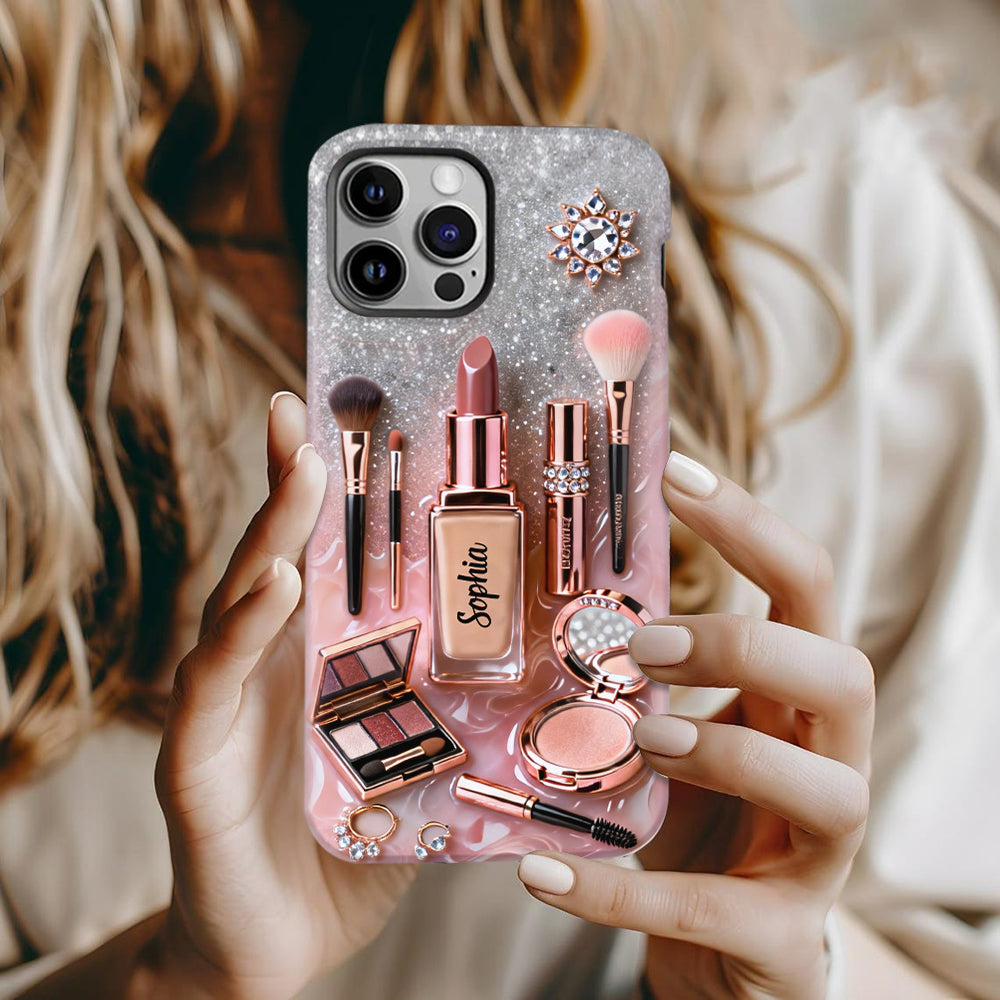 Maquilleuse fière - Coque de téléphone personnalisée avec impression intégrale - Maquillage