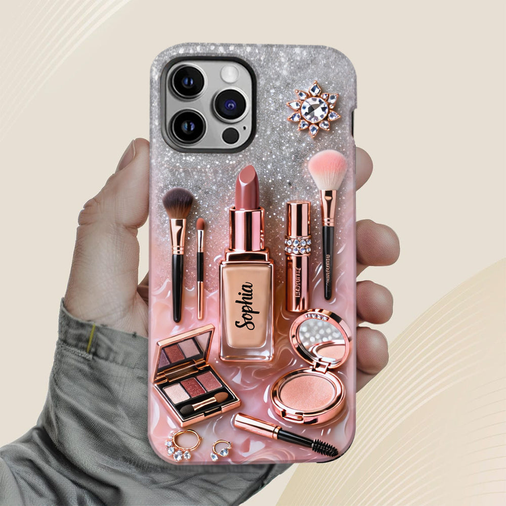 Maquilleuse fière - Coque de téléphone personnalisée avec impression intégrale - Maquillage