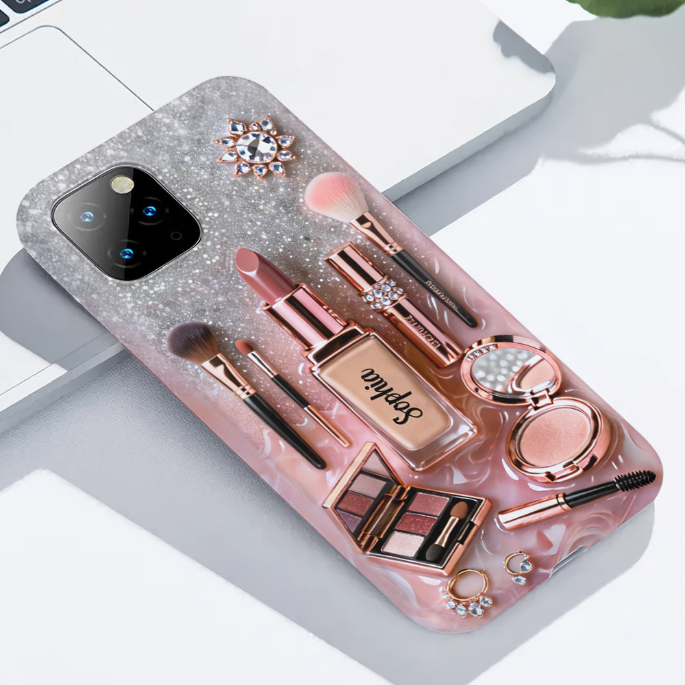 Maquilleuse fière - Coque de téléphone personnalisée avec impression intégrale - Maquillage