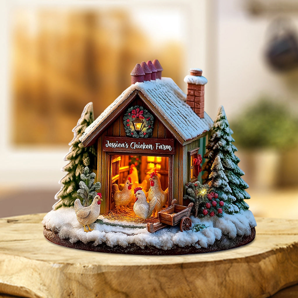 Chicken Lovers Gift - Personalized Chicken Custom Shaped Acrylic Plaque