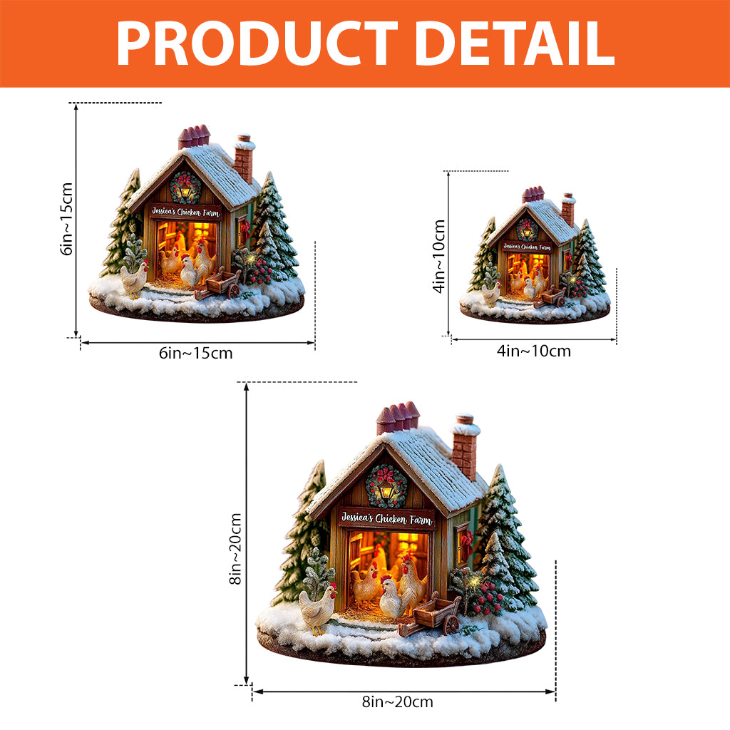 Chicken Lovers Gift - Personalized Chicken Custom Shaped Acrylic Plaque