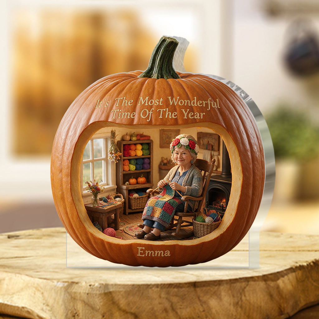 It's Fall Y'all - Personalized Knitting Custom Shaped Acrylic Plaque