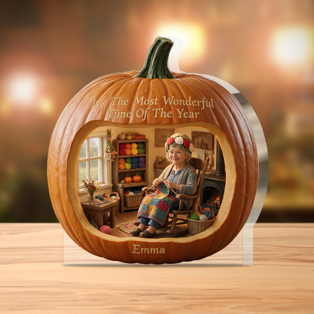 It's Fall Y'all - Personalized Knitting Custom Shaped Acrylic Plaque