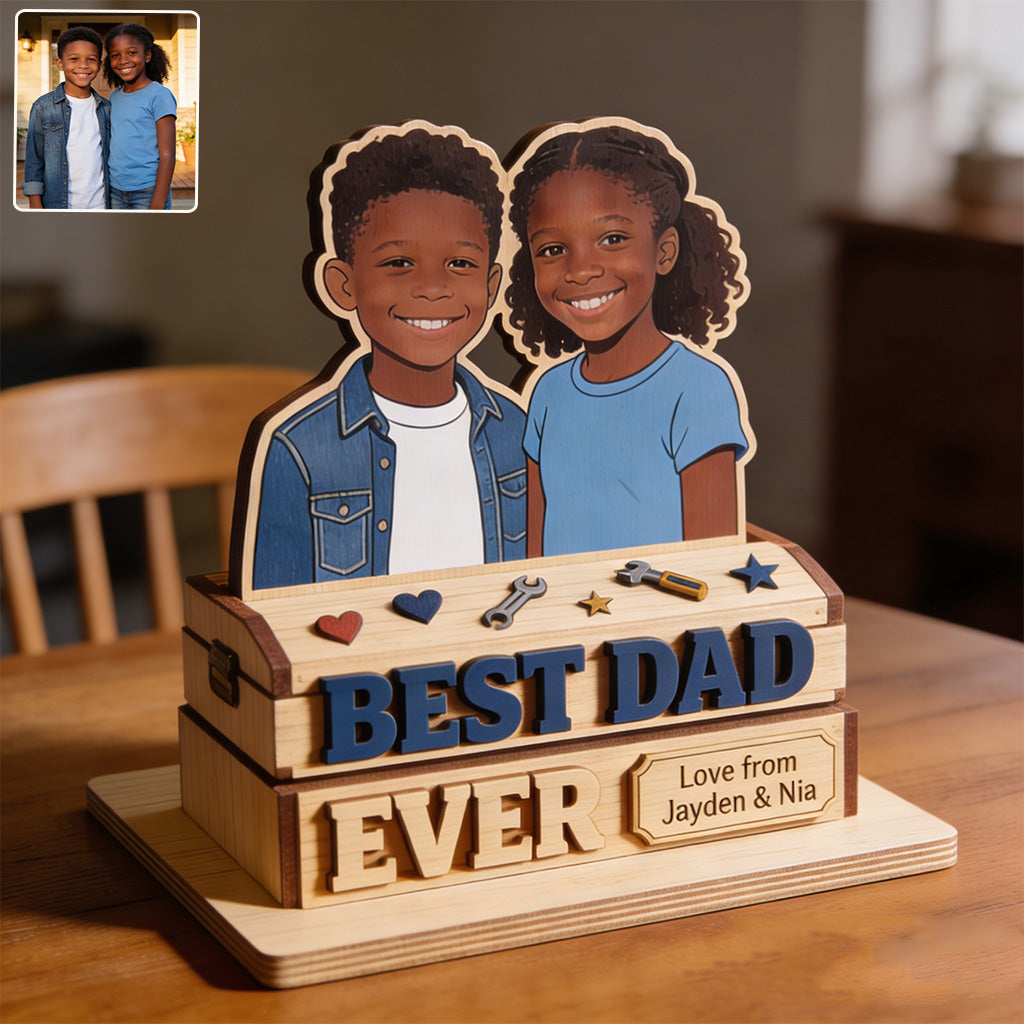 Cadeau de la Fête des Pères pour Papa, Papi - Père Personnalisé 2 Couches Grand Autonome