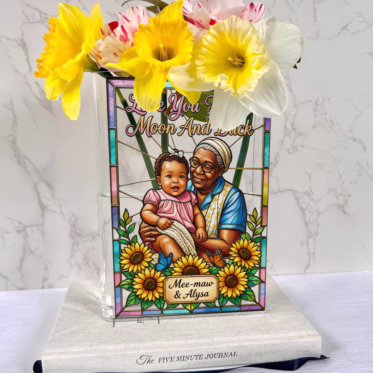 Unique Gift For Mother's Day, Gift For Her - Personalized Grandma Book Vase