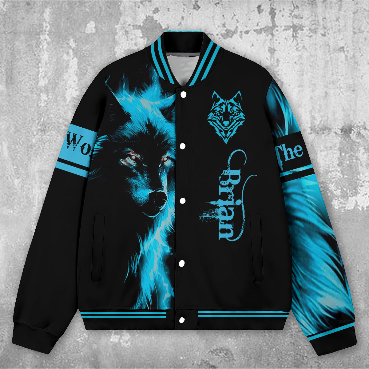 Der Wolf – Personalisierte Wolf-Collegejacke
