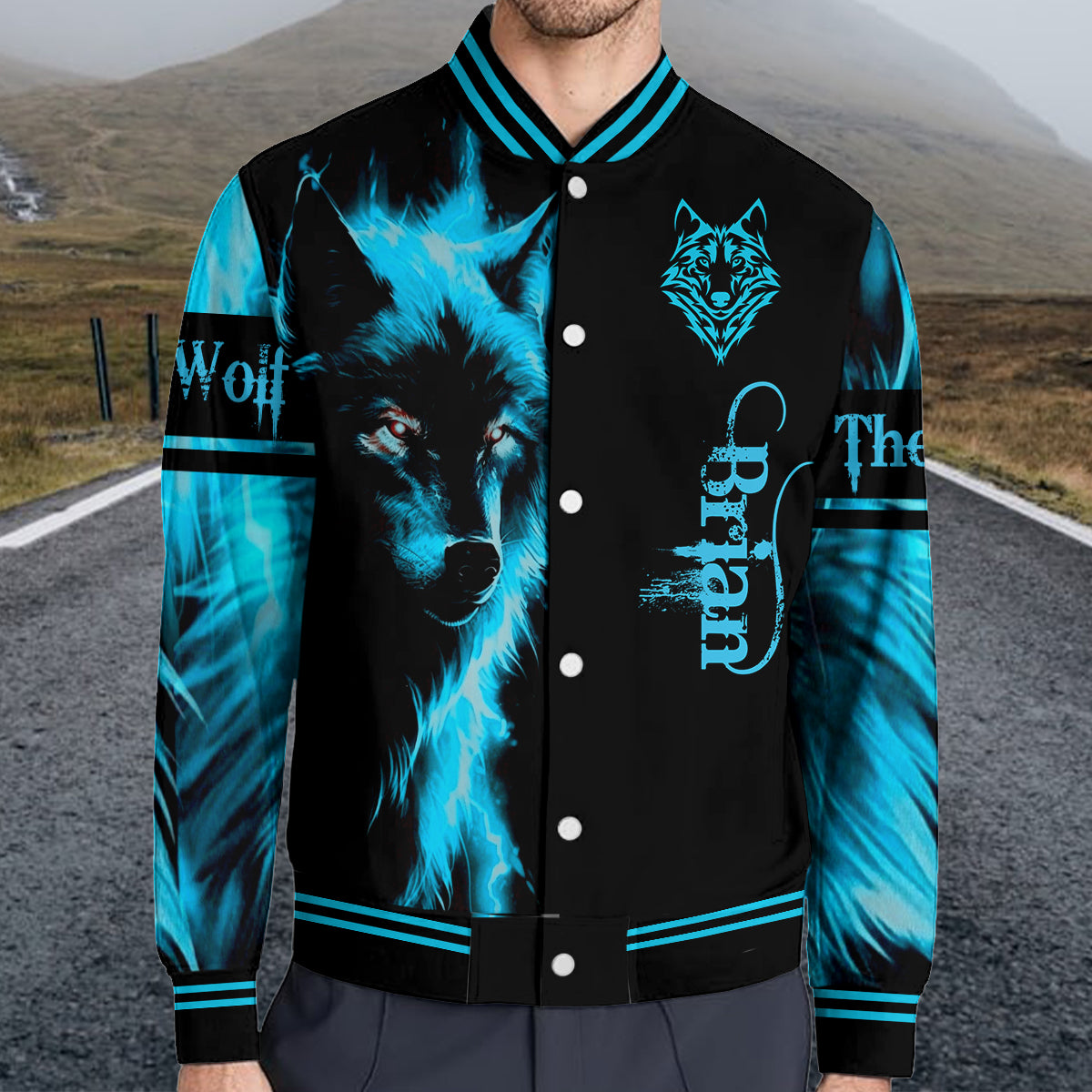 Der Wolf – Personalisierte Wolf-Collegejacke