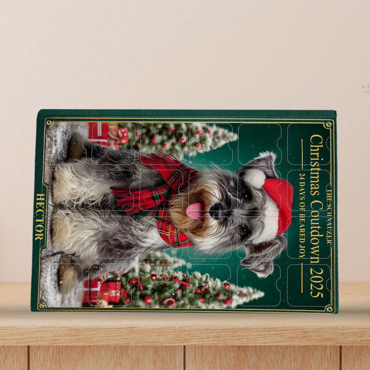 Love My Schnauzer - Personalized Schnauzer Advent Calendar With Ornaments