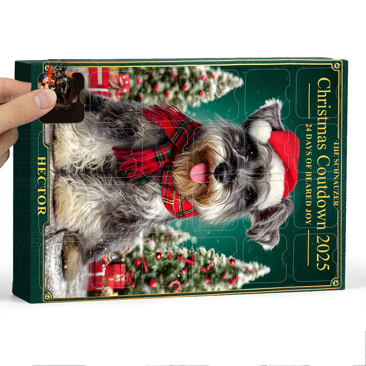 Love My Schnauzer - Personalized Schnauzer Advent Calendar With Ornaments