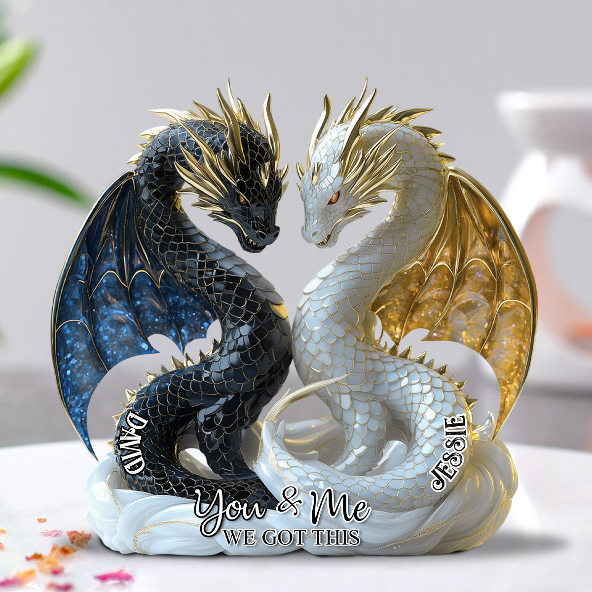 You And Me We Got This - Personalized Dragon Custom Shaped Acrylic Plaque