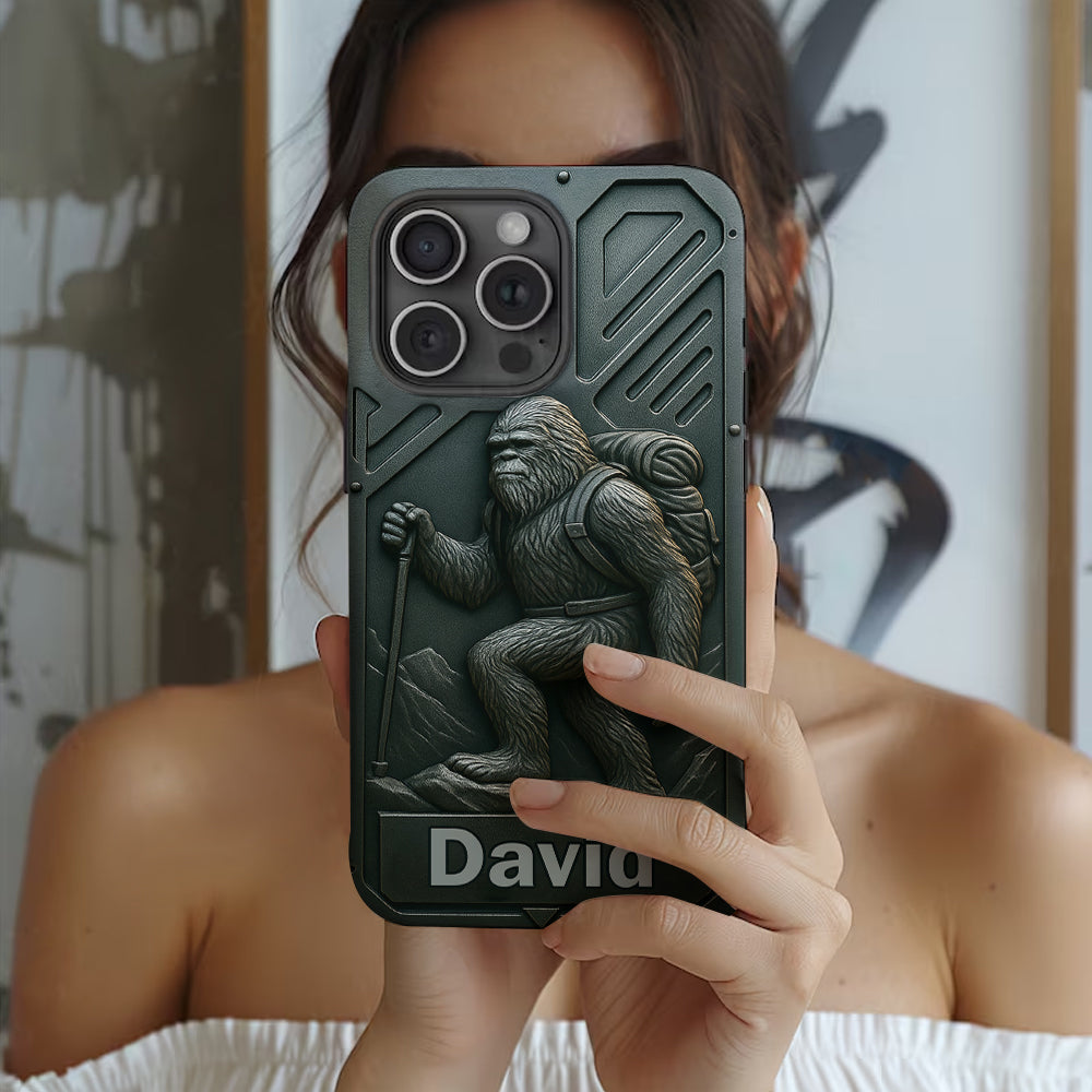 Sasquatch - Personalisierte Handyhülle mit Wandermotiv und Volldruck