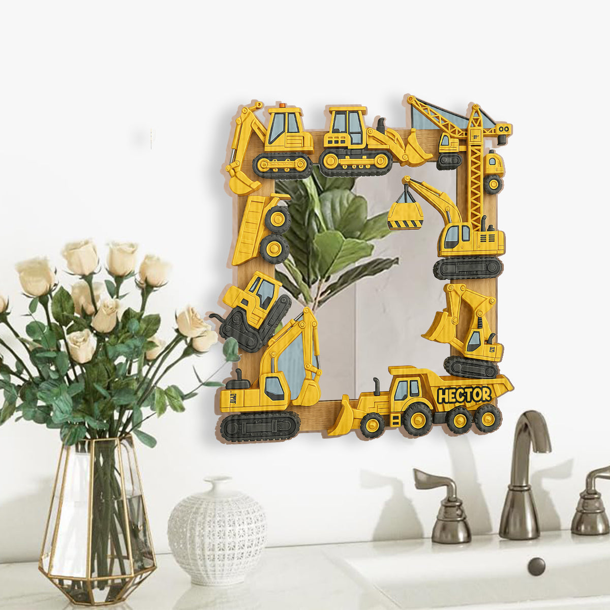 Dig & Discover Children's Gift - Personalized Kid Wall Hanging Mirror