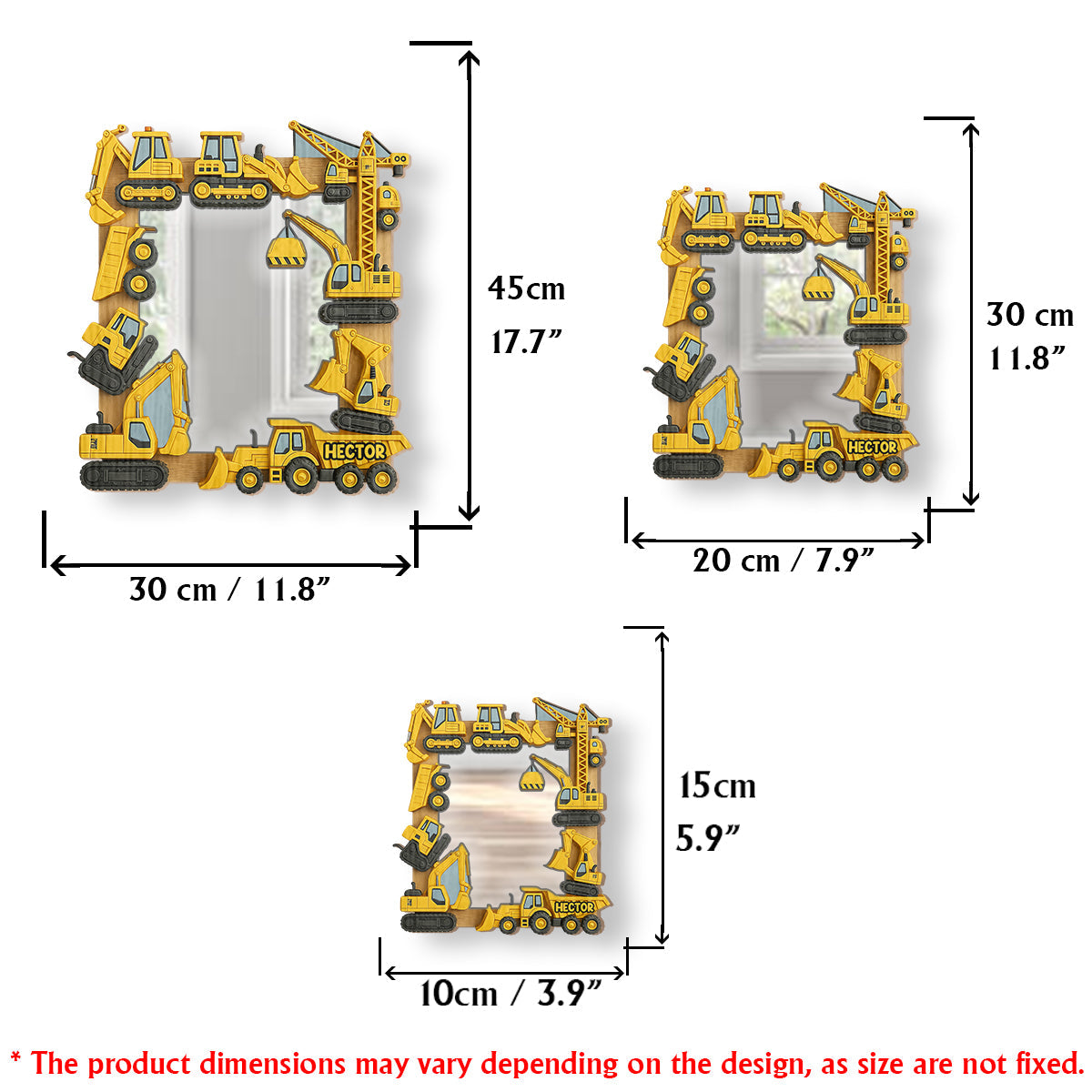 Dig & Discover Children's Gift - Personalized Kid Wall Hanging Mirror