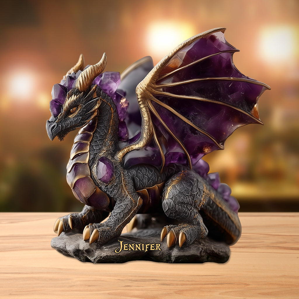 Amethyst/ Rose Quartz/ Ruby/... Style Dragon - Personalized Dragon Custom Shaped Acrylic Plaque