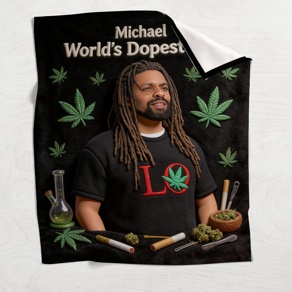 Dopest Dad - Personalisierte Weed-Decke