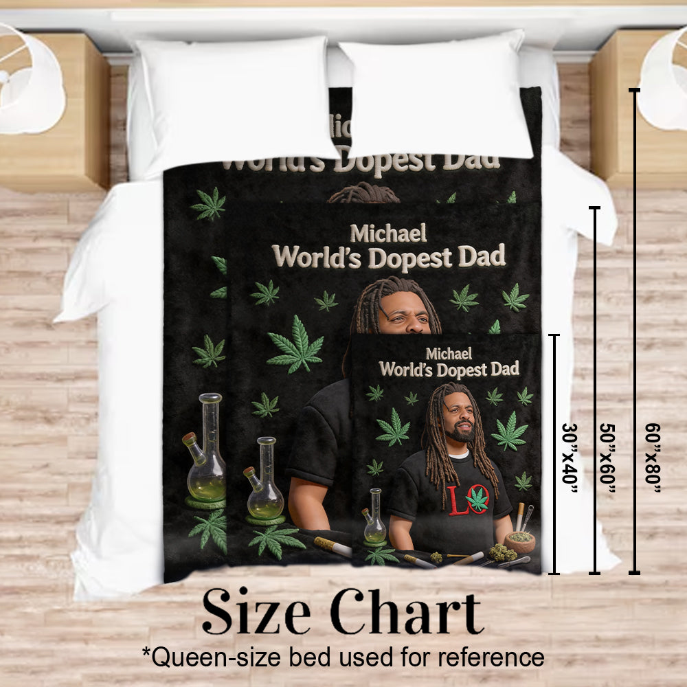 Dopest Dad - Personalisierte Weed-Decke