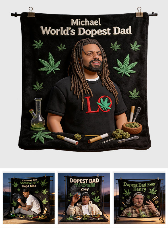 Dopest Dad - Personalisierte Weed-Decke