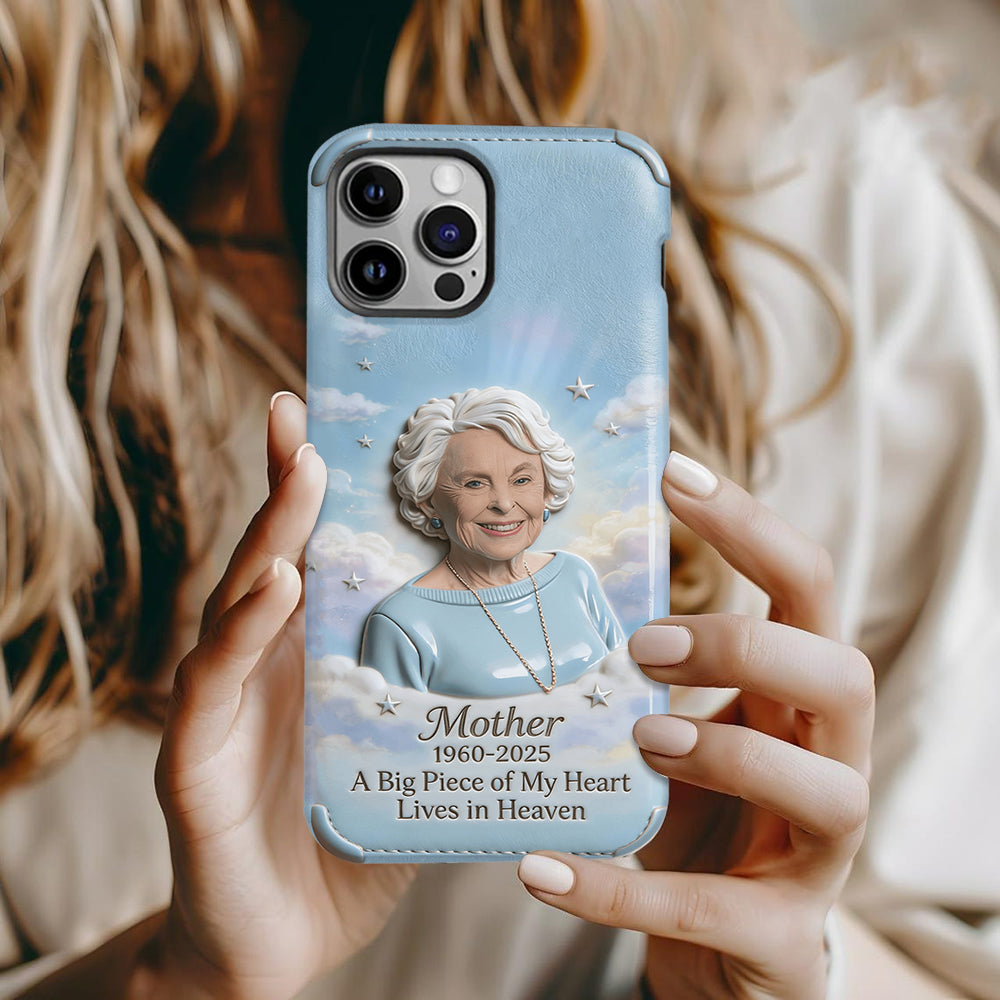 Beliebiges Foto individuell gestaltbar – Ein großes Stück meines Herzens – Personalisierte Handyhülle mit vollflächigem Aufdruck zur Erinnerung