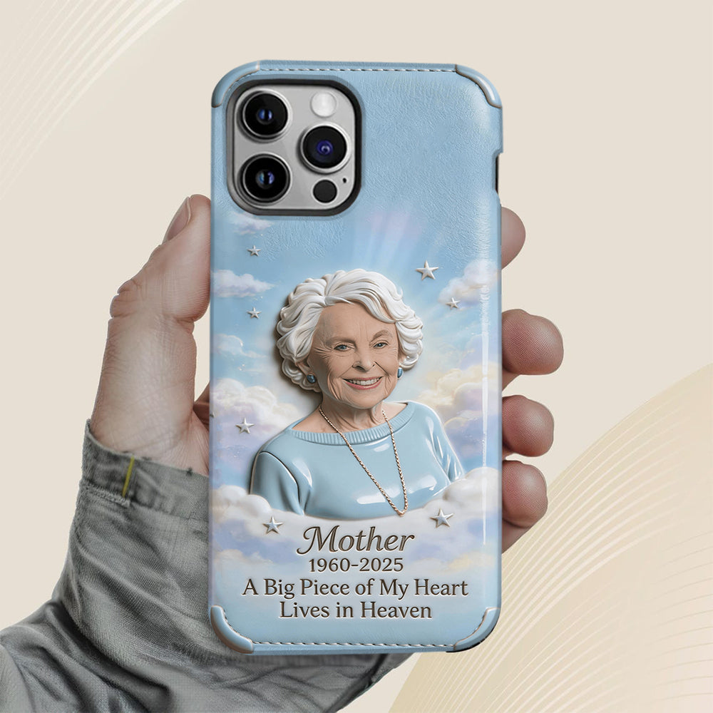 Beliebiges Foto individuell gestaltbar – Ein großes Stück meines Herzens – Personalisierte Handyhülle mit vollflächigem Aufdruck zur Erinnerung