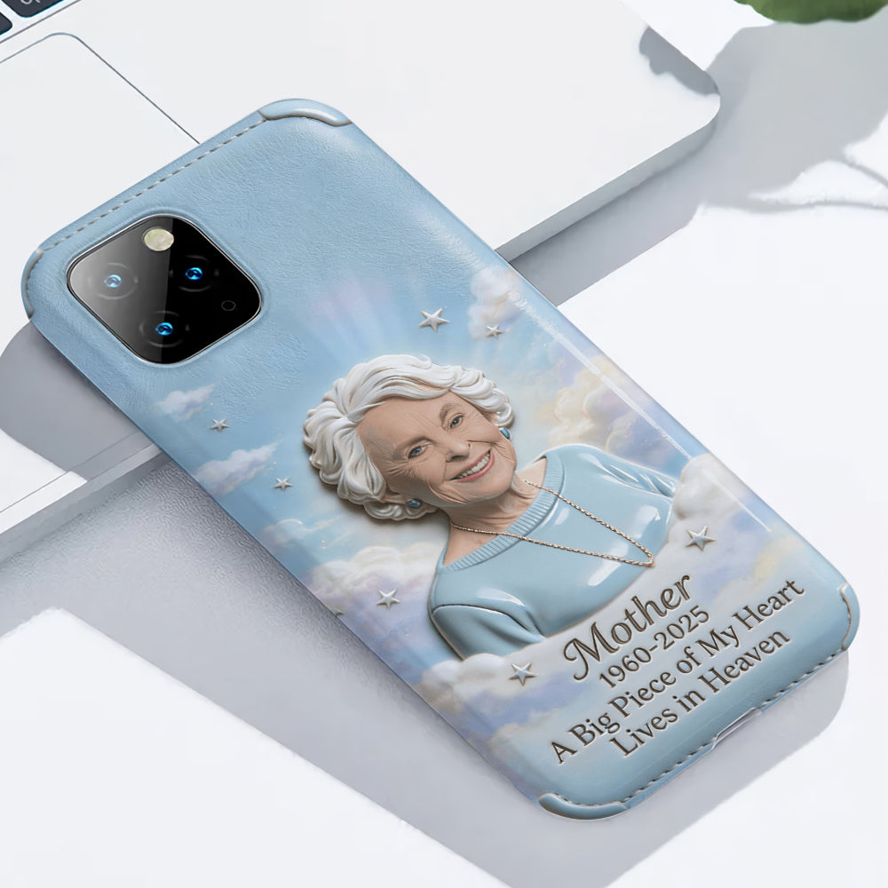 Beliebiges Foto individuell gestaltbar – Ein großes Stück meines Herzens – Personalisierte Handyhülle mit vollflächigem Aufdruck zur Erinnerung