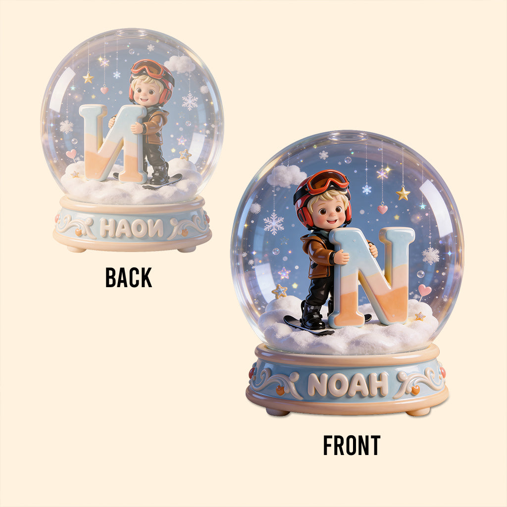 Custom Kid With Initial - Personalized Kid Custom Shaped Acrylic Plaque