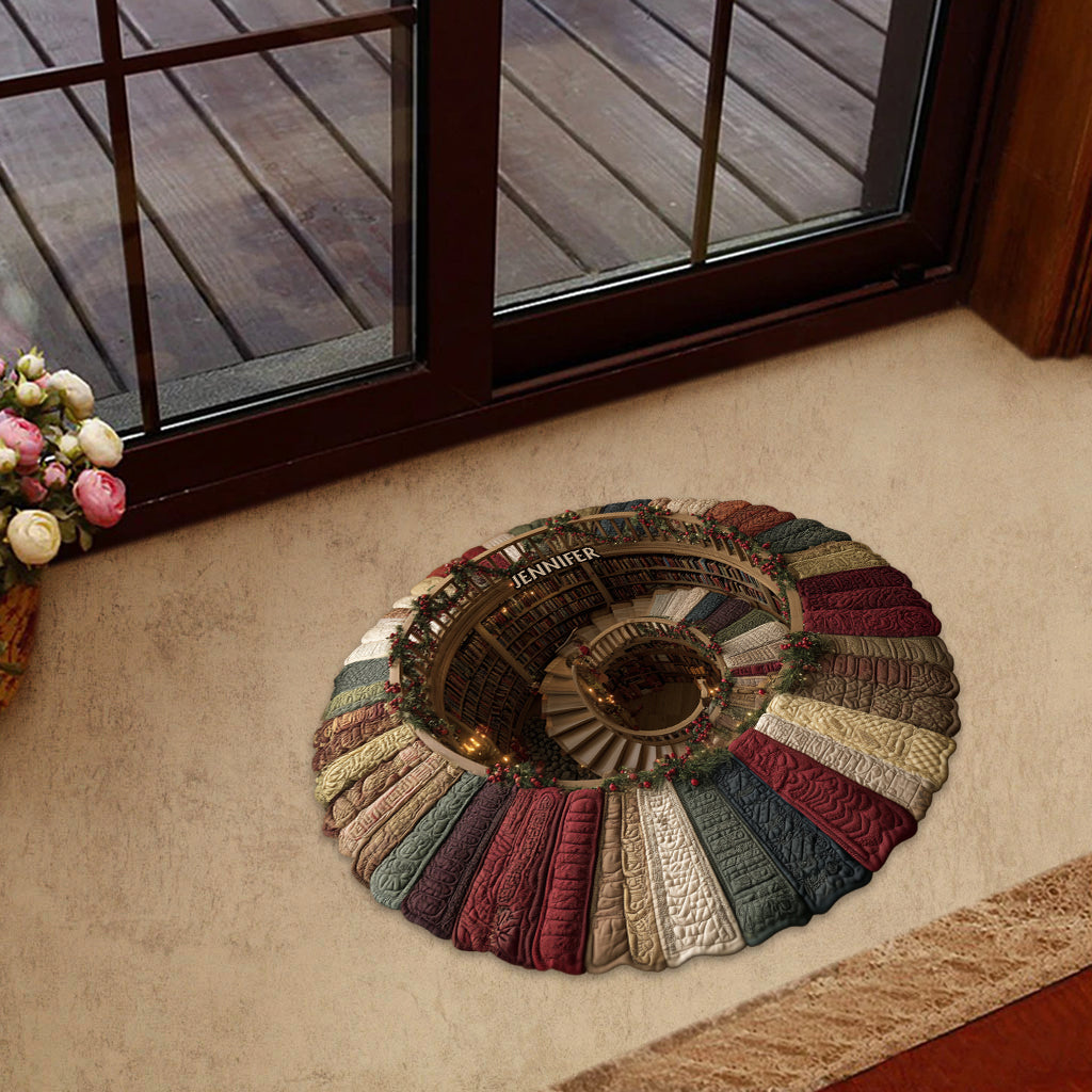 Book Lover - Personalized Book Shaped Doormat/ Rug