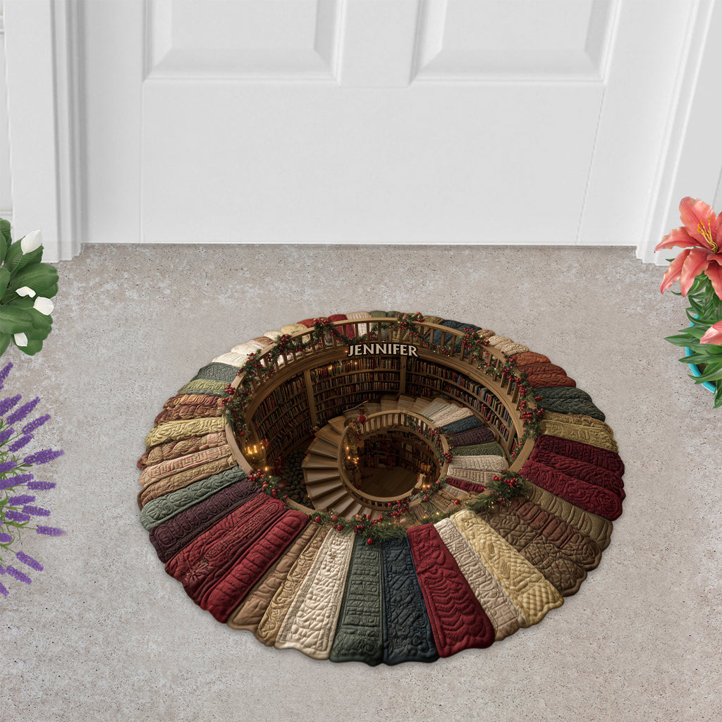 Book Lover - Personalized Book Shaped Doormat/ Rug