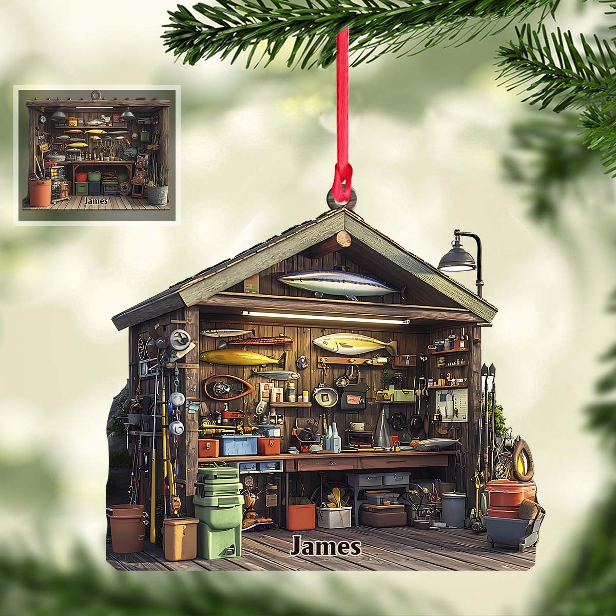 Équipement de pêche - Ornement de pêche personnalisé