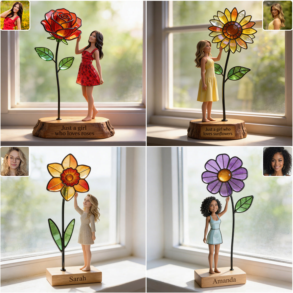 Custom Any Photo - Personalized Flower Lover Custom Shaped Acrylic Plaque