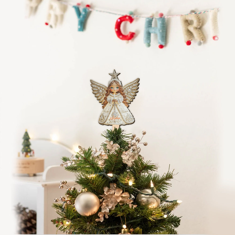 Angel Joy Hope Faith Peace - Christian Tree Topper